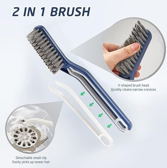 2-in-1 Floor Seam Brush with Booty Clip