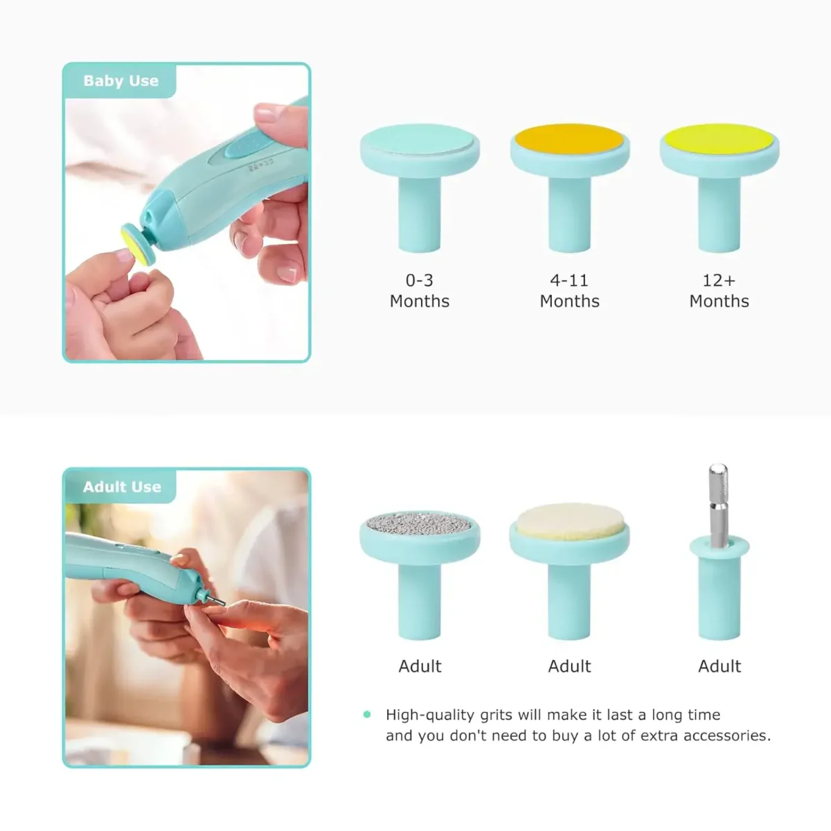 Gentle & Safe Baby Nail Trimmer with Light – Electric Nail Care Tool for Babies - Image 5
