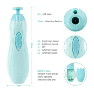 Gentle & Safe Baby Nail Trimmer with Light – Electric Nail Care Tool for Babies - Image 6